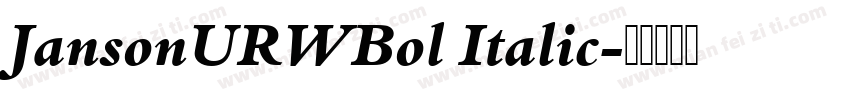 JansonURWBol Italic字体转换